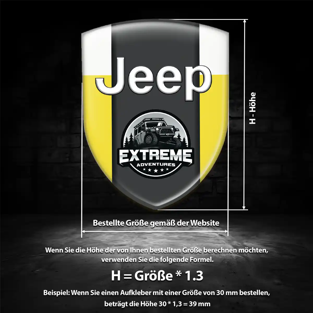Jeep Emblem Wappen Aufkleber Elegantes Design