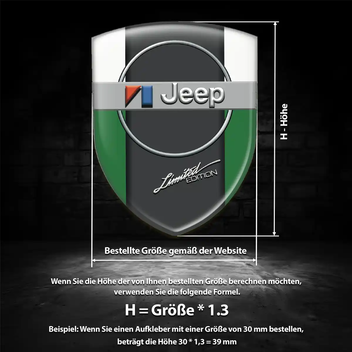Jeep Emblem Wappen Aufkleber Erstklassige Qualität