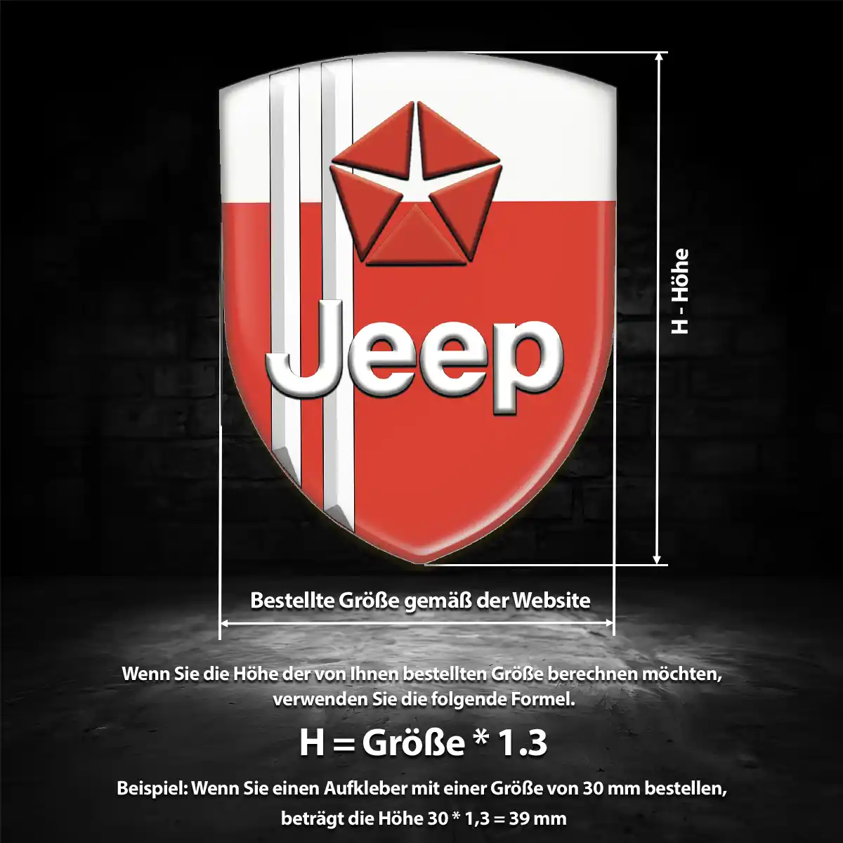 Jeep Emblem Wappen Aufkleber Exterieurdesign