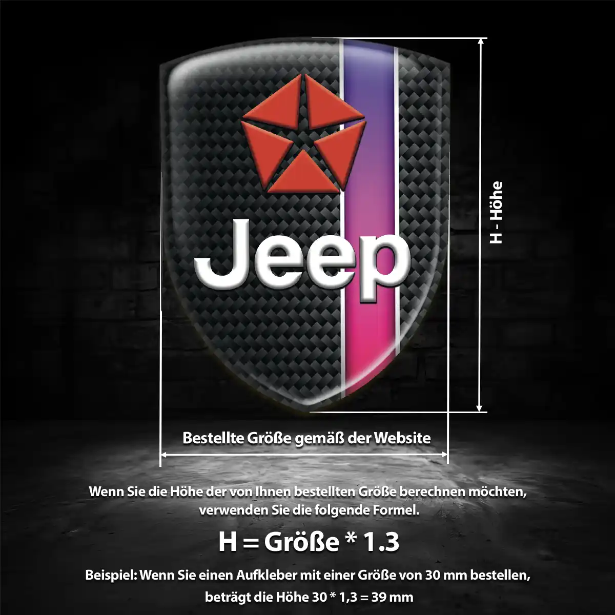 Jeep Emblem Wappen Aufkleber Interieurdesign
