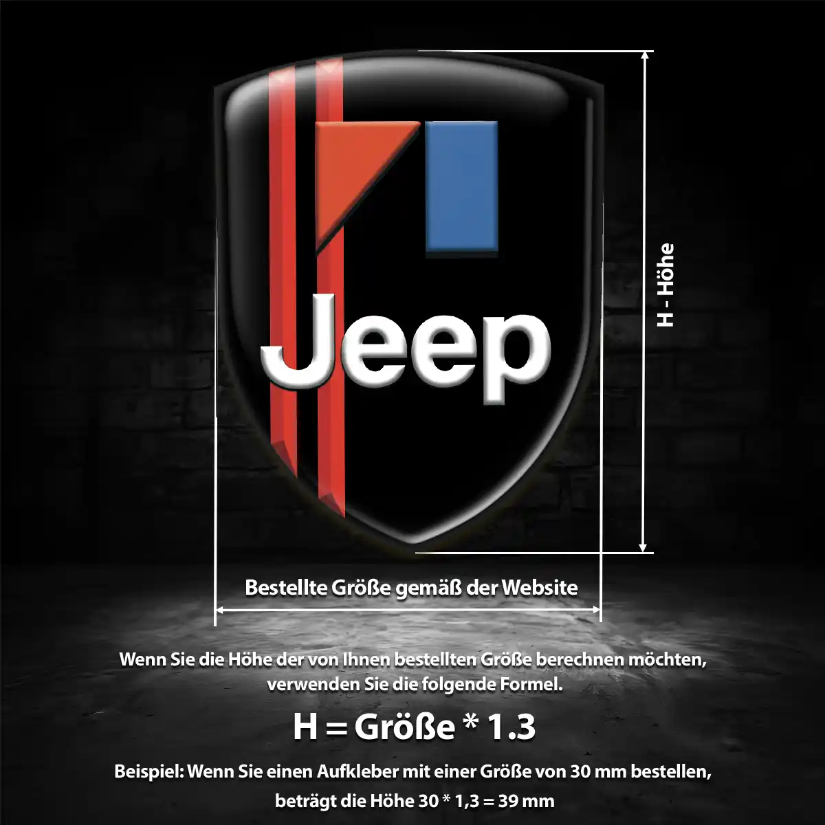 Jeep Emblem Wappen Aufkleber Markenedition