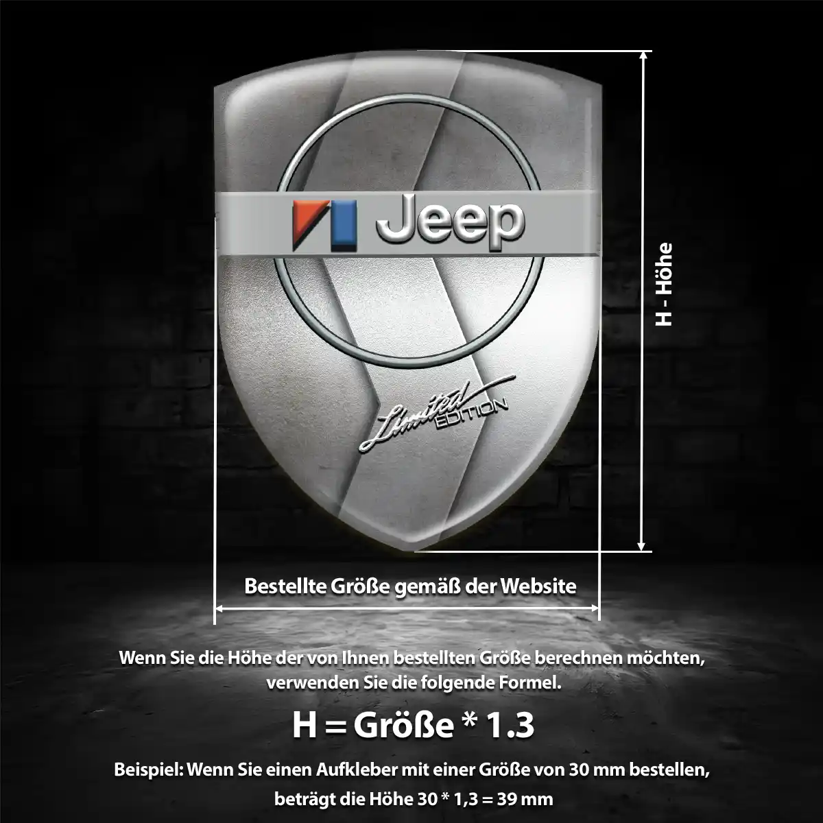 Jeep Emblem Wappen Aufkleber Premiumqualität
