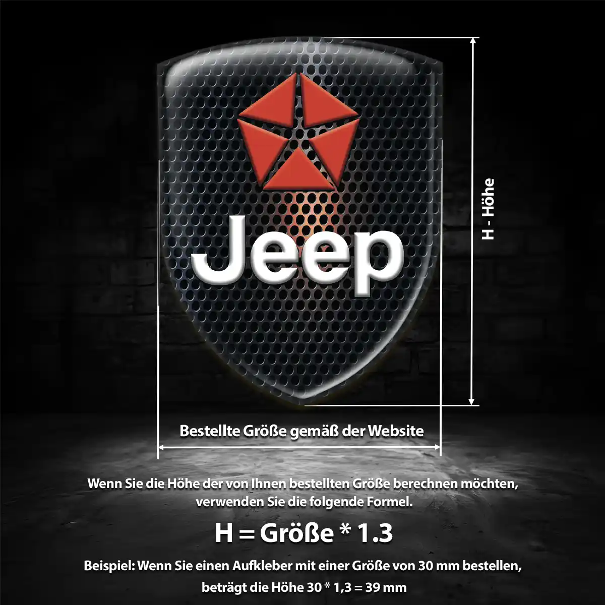 Jeep Emblem Wappen Aufkleber Stilvolles Design