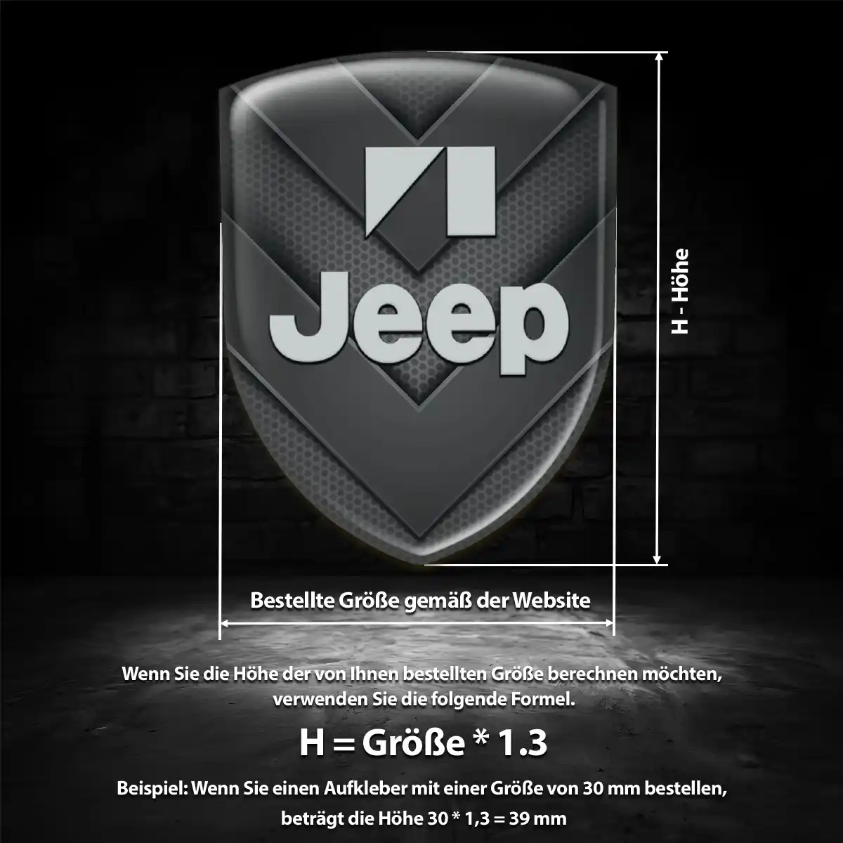 Jeep Emblem Wappen Aufkleber Tuningfahrzeug