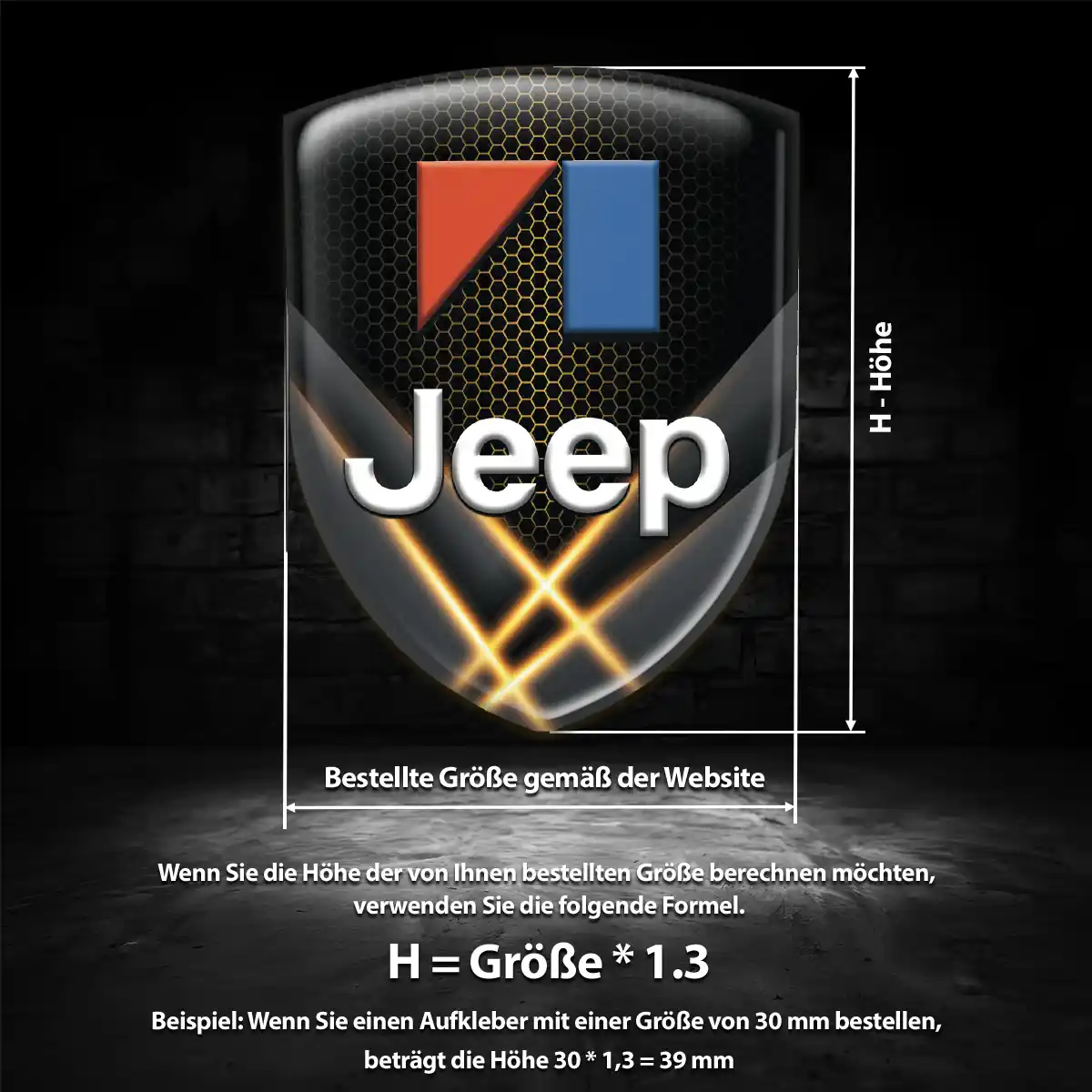 Jeep Emblem Wappen Auto Ausdrucksstarkes Design