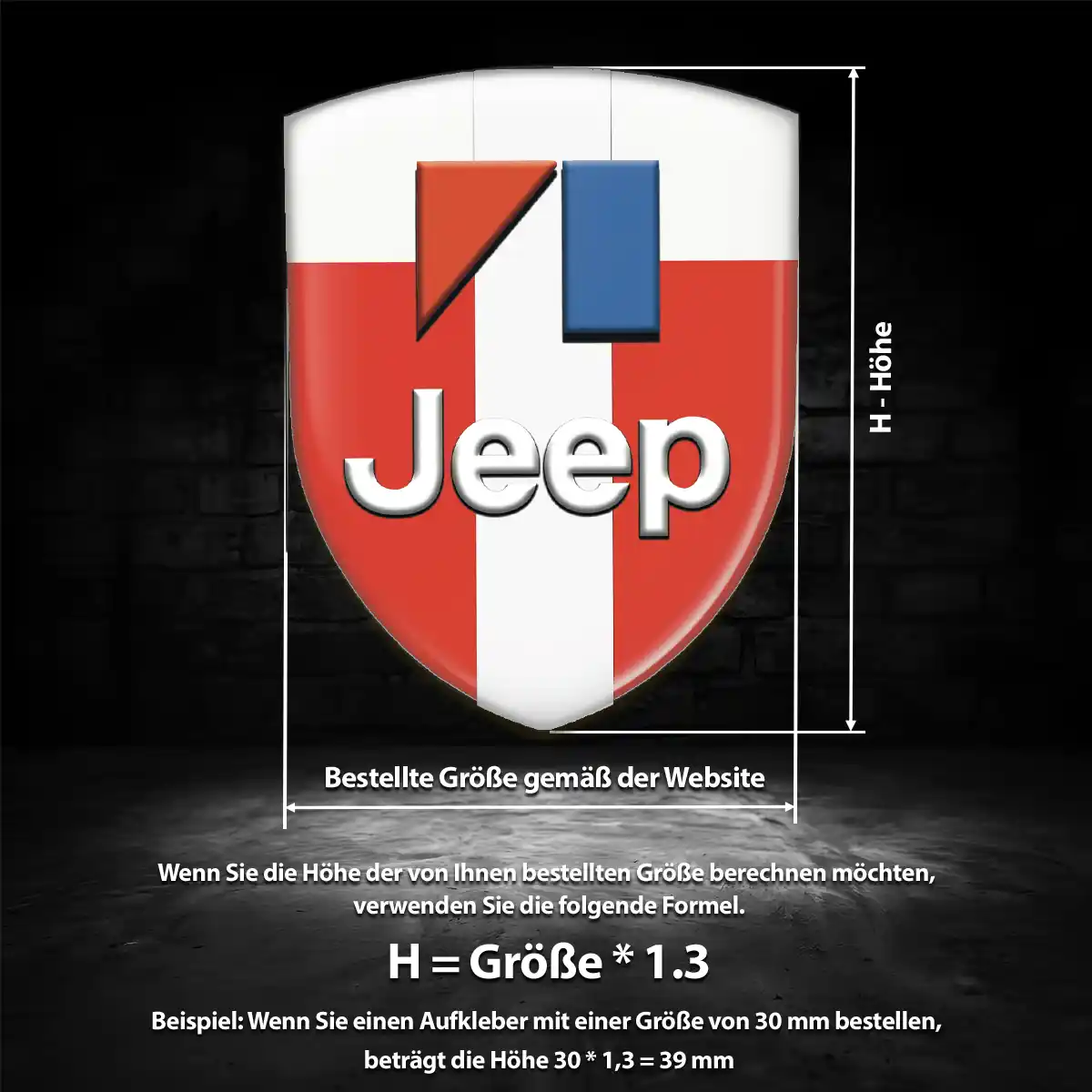 Jeep Emblem Wappen Auto Premium-Edition