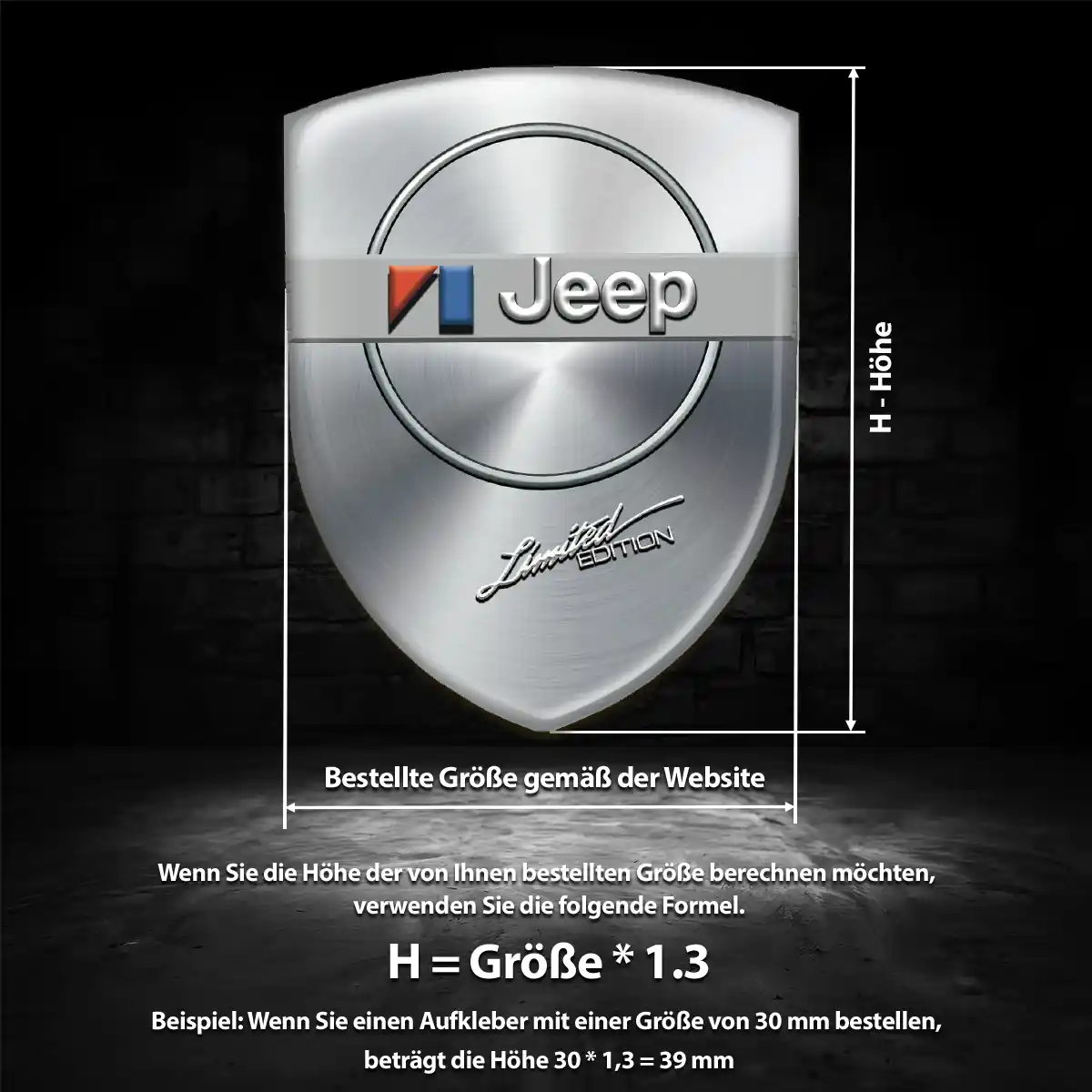Jeep Emblem Wappen Auto Tuningfahrzeug