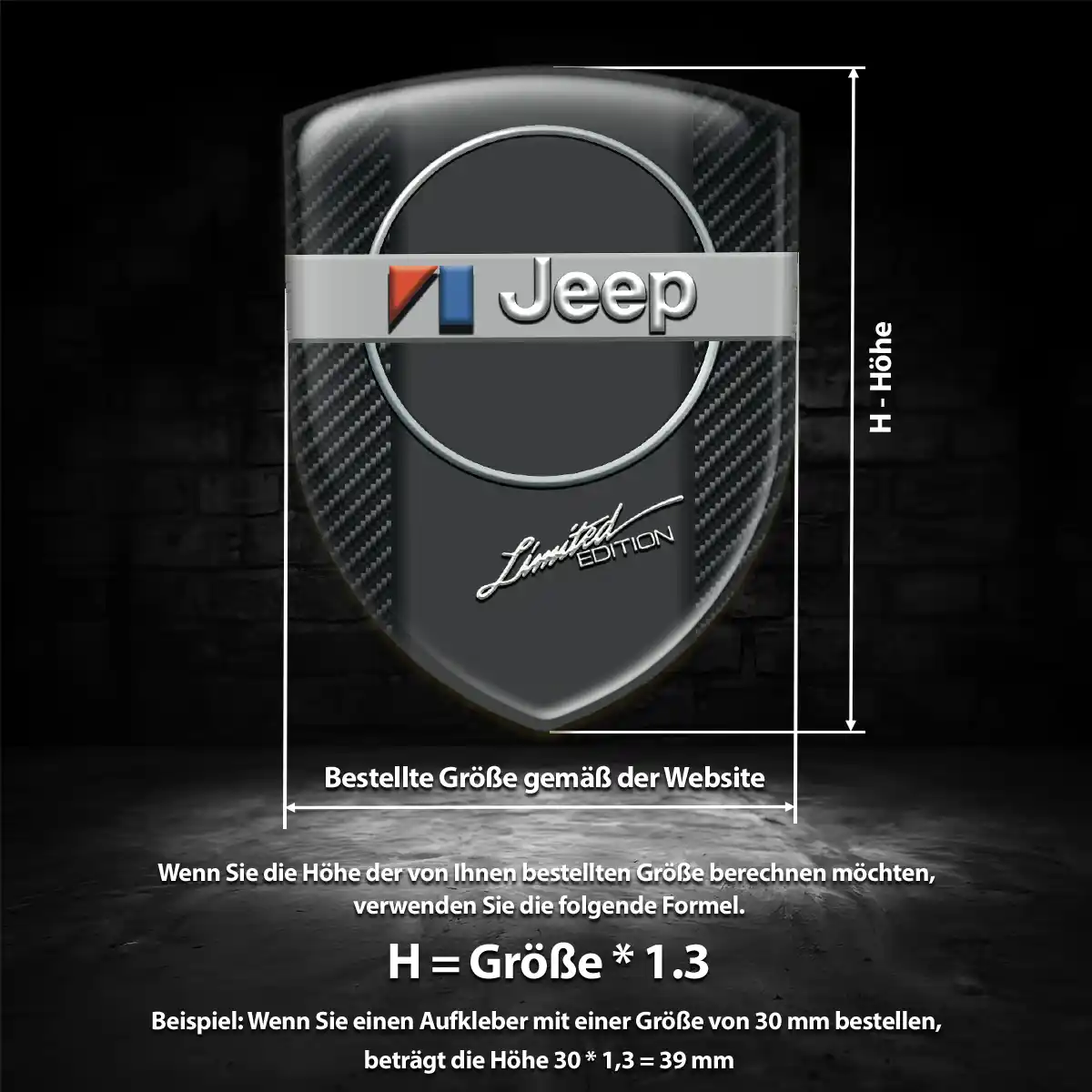 Jeep Emblem Wappen Hochwertiges Harz
