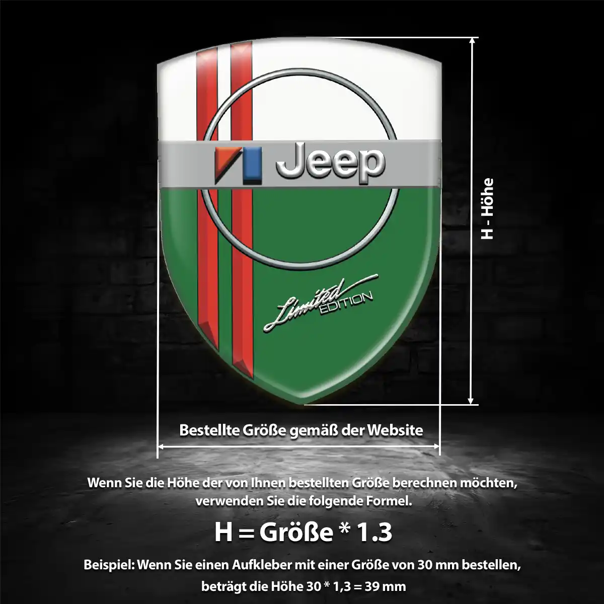 Jeep Emblem Wappen Luxus-Edition