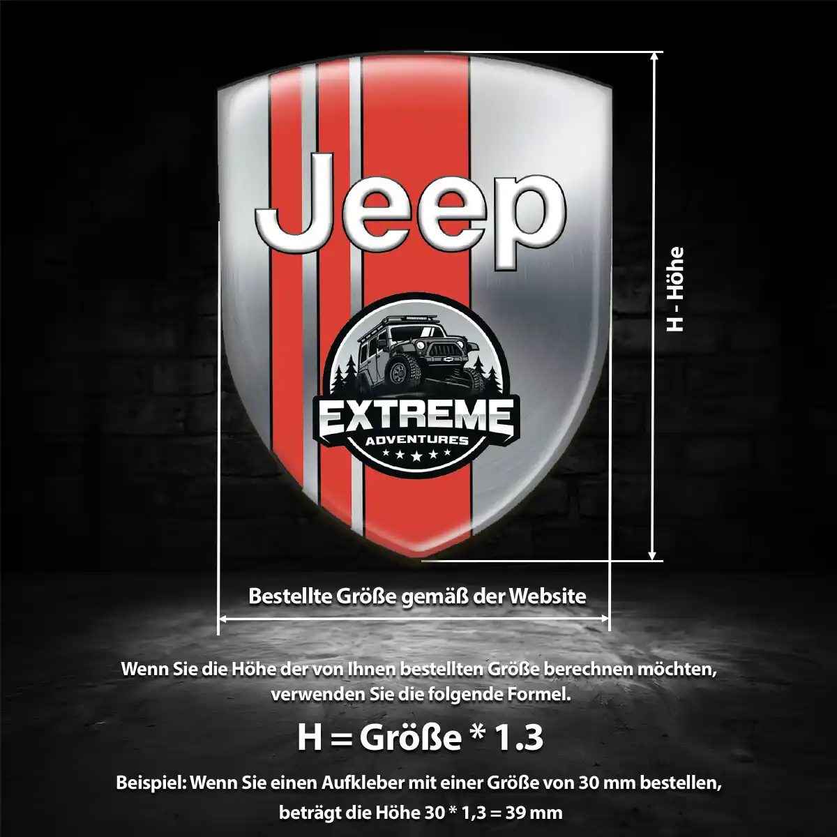 Jeep Emblem Wappen Premium-Edition