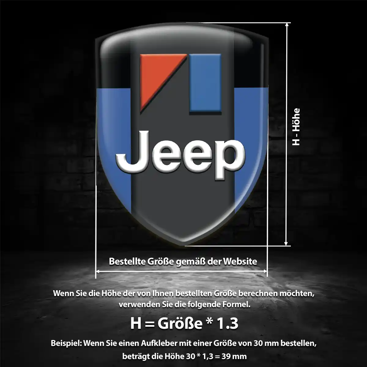 Jeep Emblem Wappen Stilvolles Design