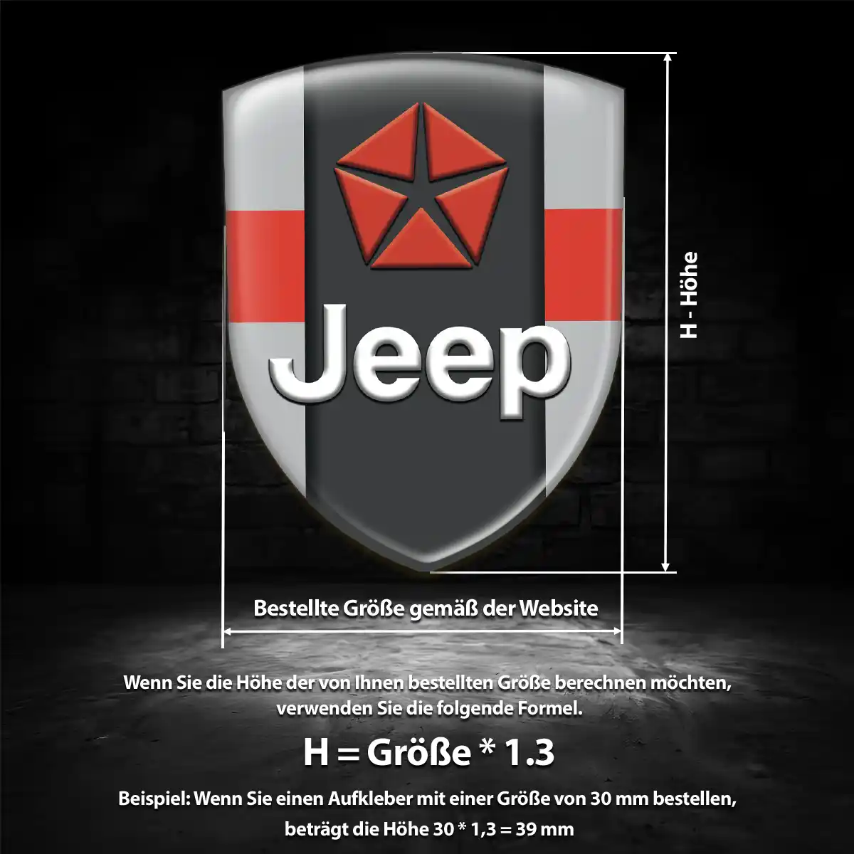 Jeep Emblem Wappen Tuningfahrzeug