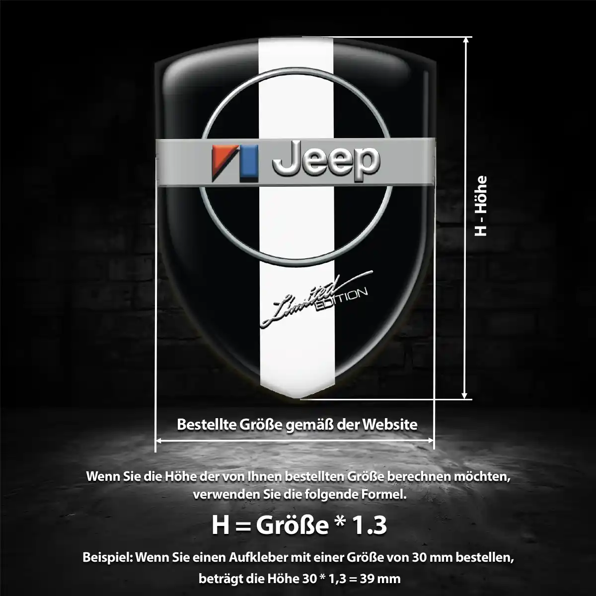 Jeep Embleme Auto Edles Design