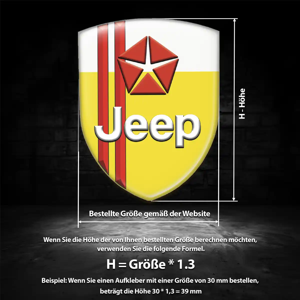 Jeep Embleme Hochwertiges Harz