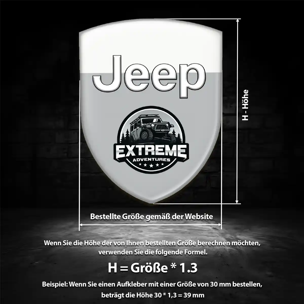 Jeep Embleme Silikon Aufkleber Anspruchsvolles Design