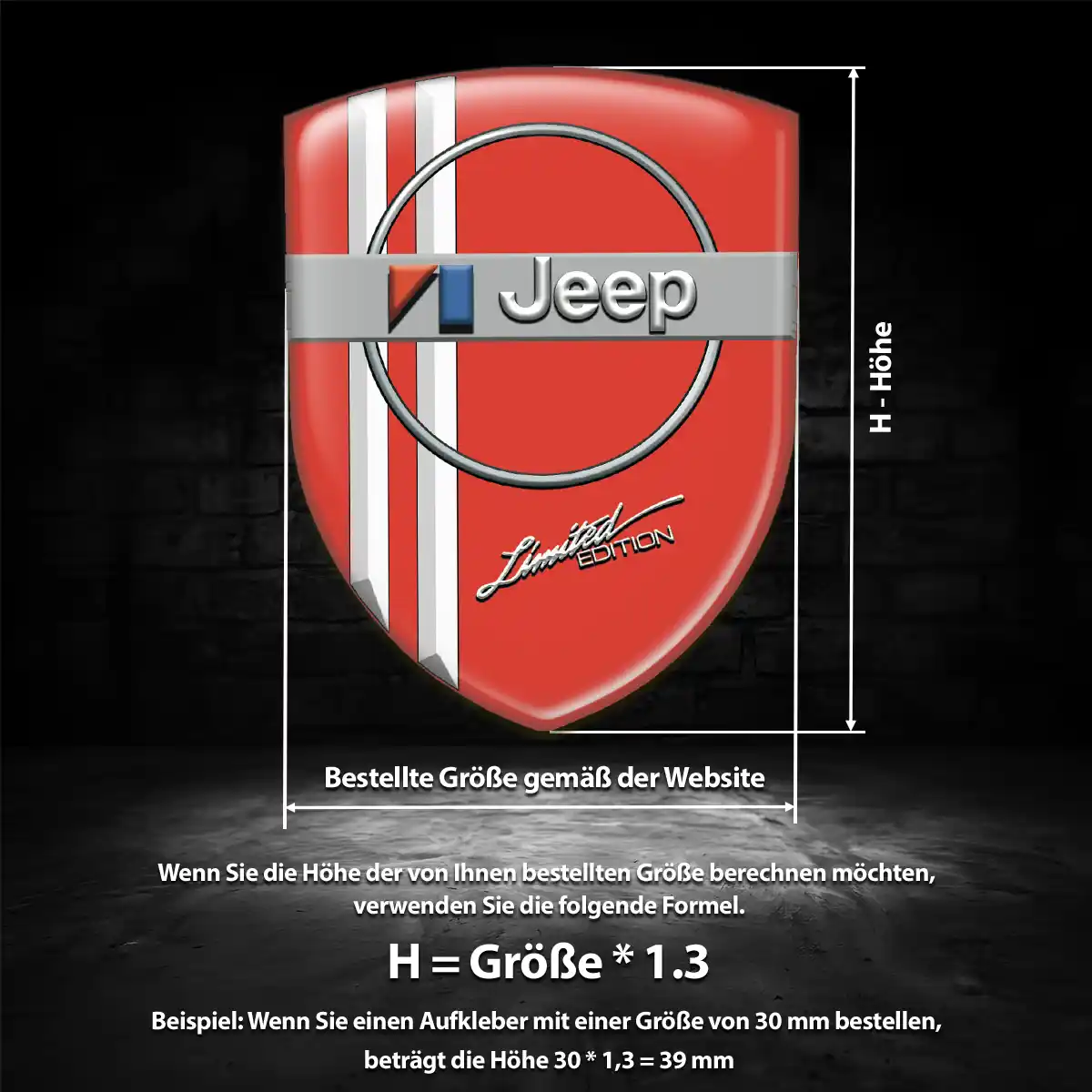 Jeep Embleme Silikon Aufkleber Ausdrucksstarkes Design