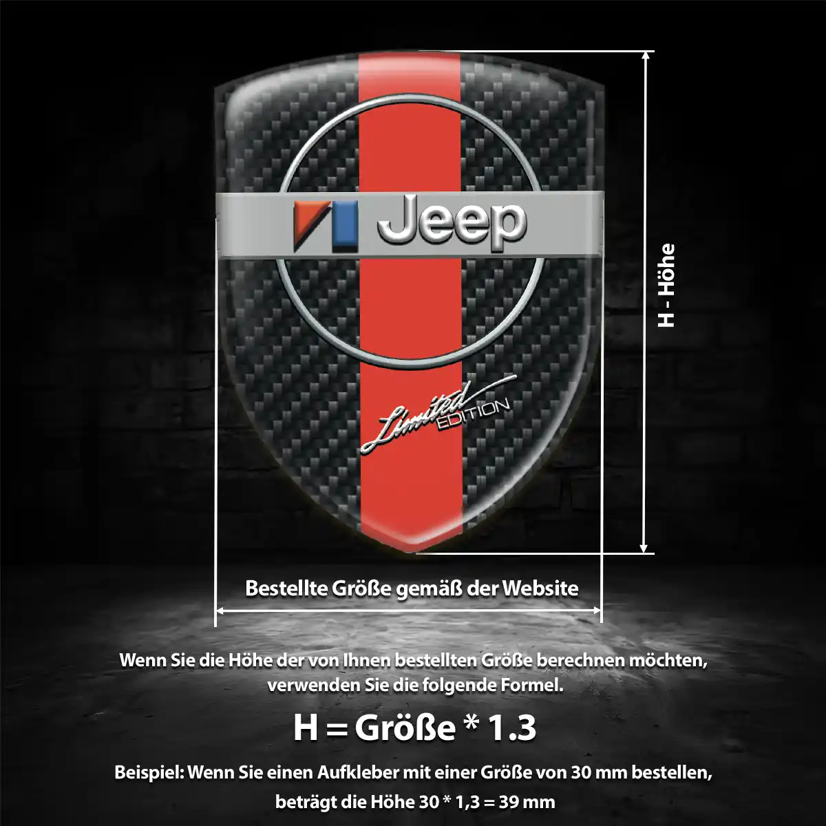 Jeep Embleme Silikon Aufkleber Auto Interieurdesign