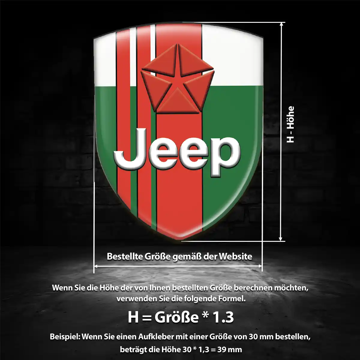 Jeep Embleme Silikon Aufkleber Auto Luxus-Edition