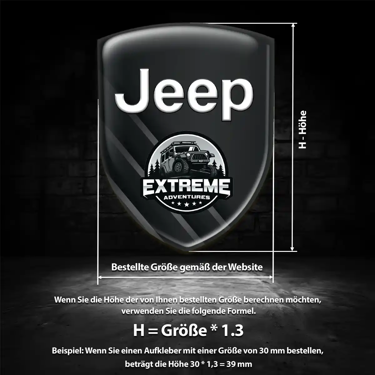 Jeep Embleme Silikon Aufkleber Auto Markenedition