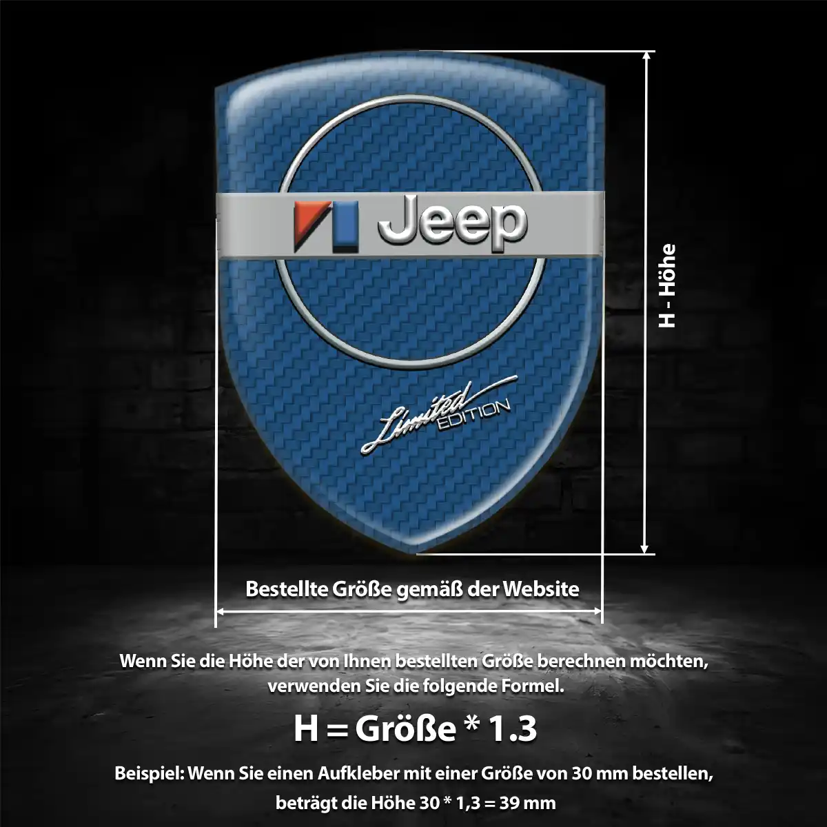 Jeep Embleme Silikon Aufkleber Auto Premium-Edition