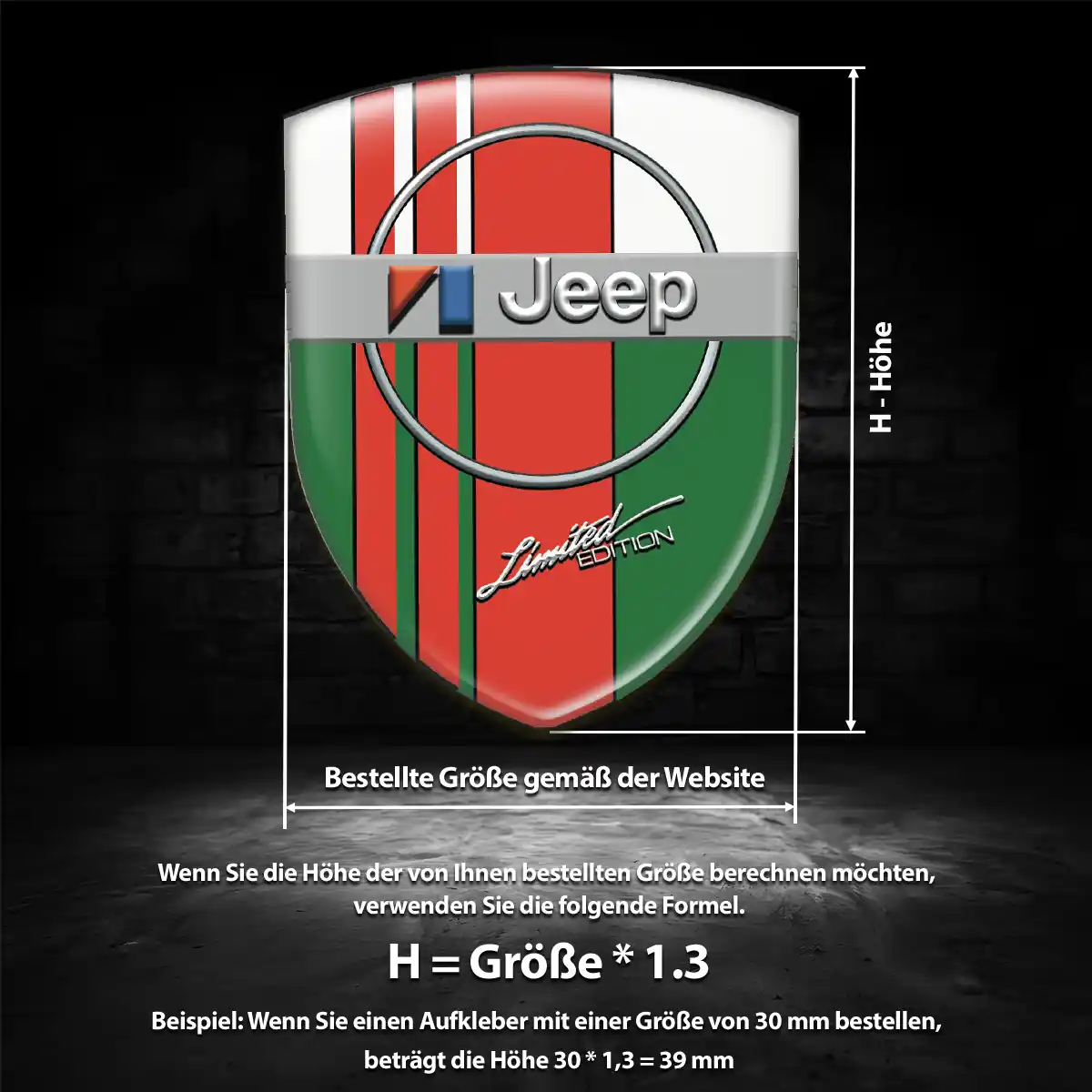 Jeep Embleme Silikon Aufkleber Elegantes Design