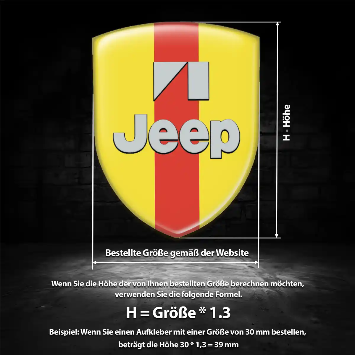 Jeep Embleme Silikon Aufkleber Erstklassige Qualität