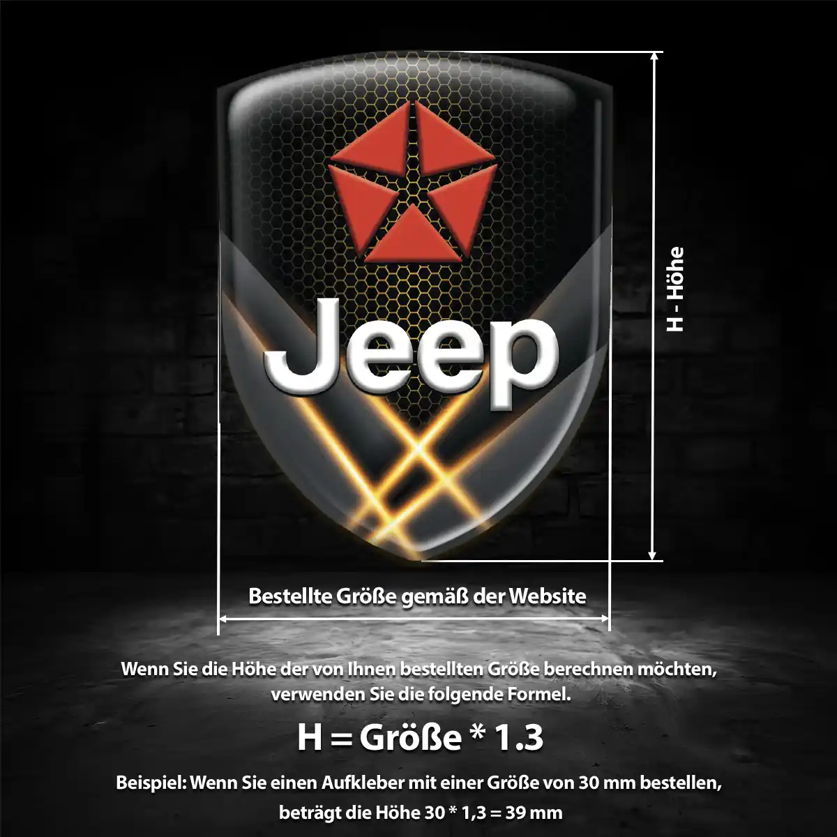 Jeep Embleme Silikon Aufkleber Exterieurdesign