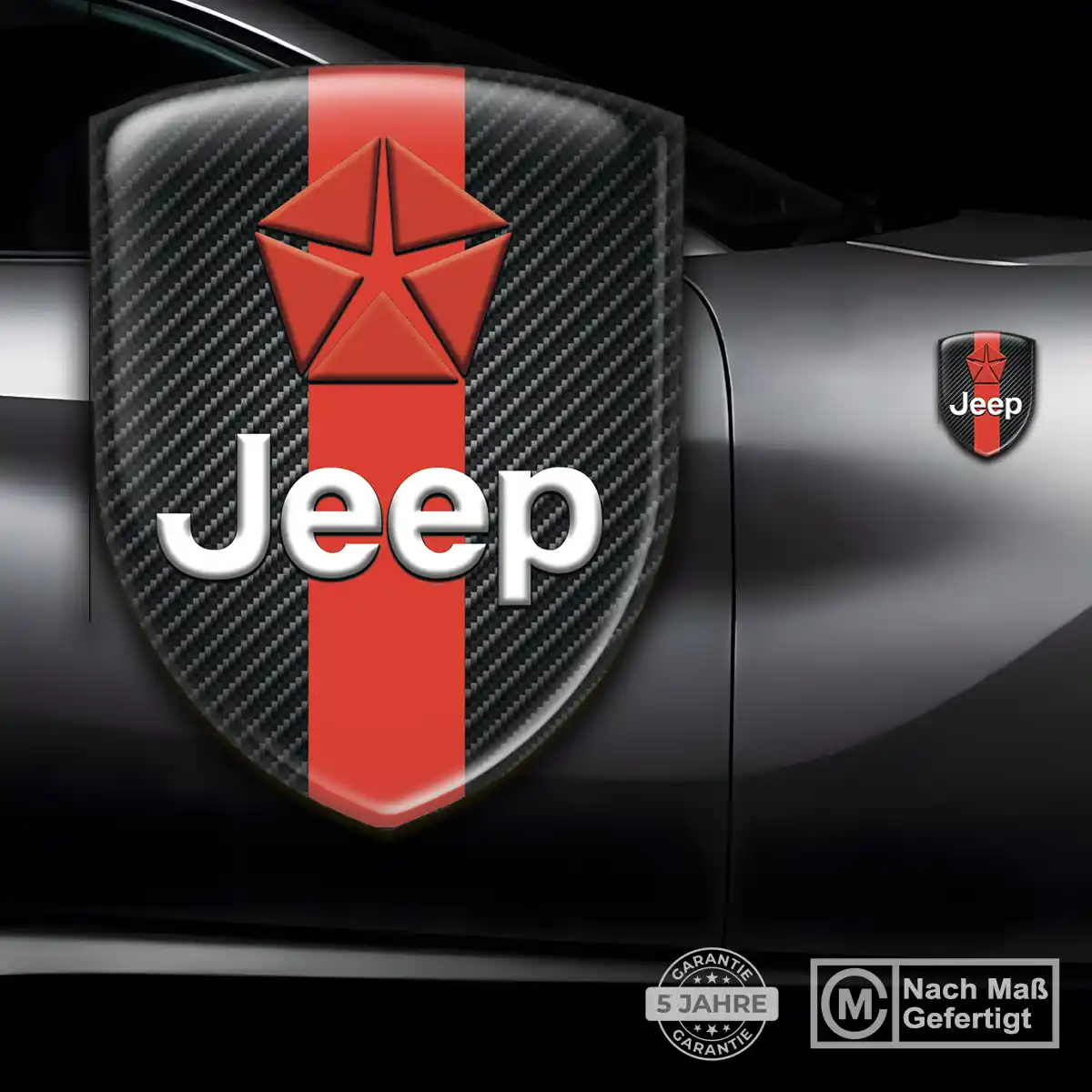 Jeep Embleme Silikon Aufkleber Hochwertiges Harz
