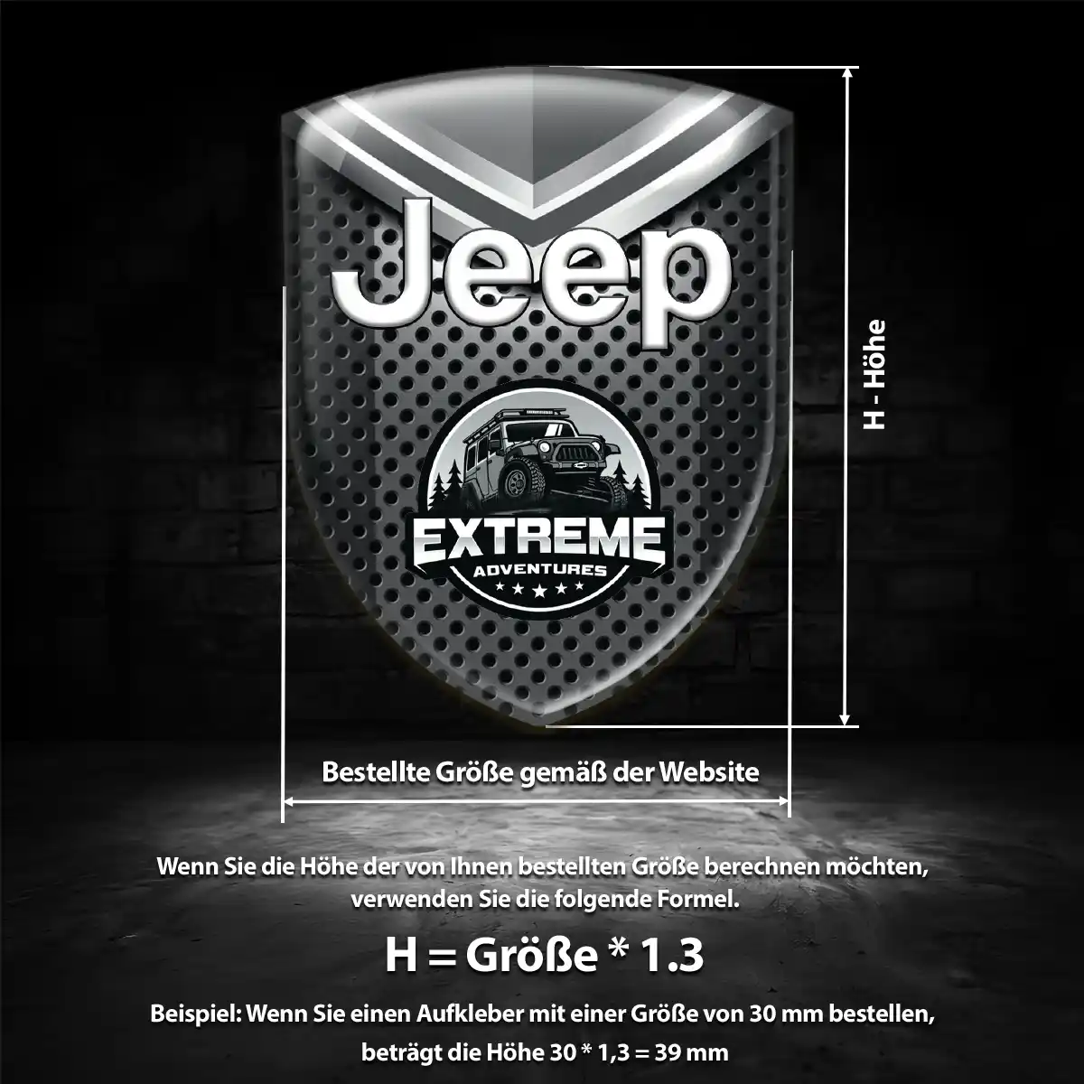 Jeep Embleme Silikon Aufkleber Luxus-Edition
