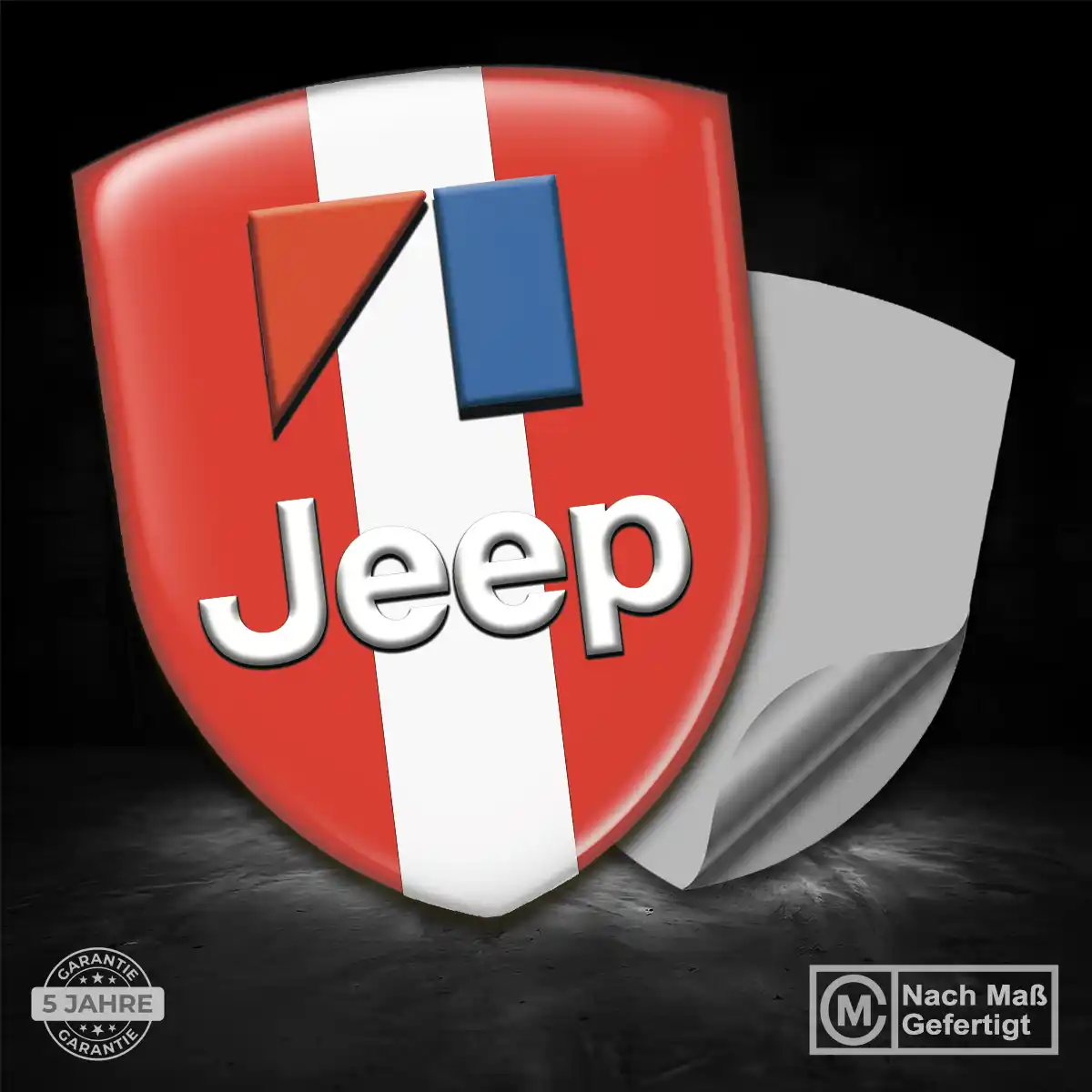 Jeep Embleme Silikon Aufkleber Markenedition