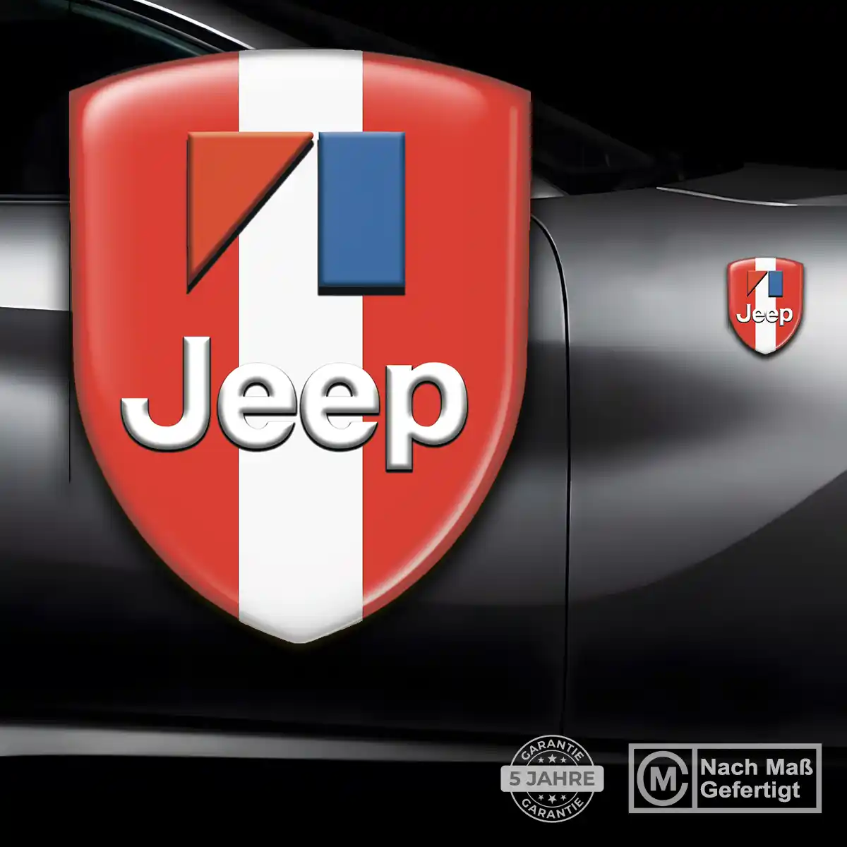 Jeep Embleme Silikon Aufkleber Markenedition