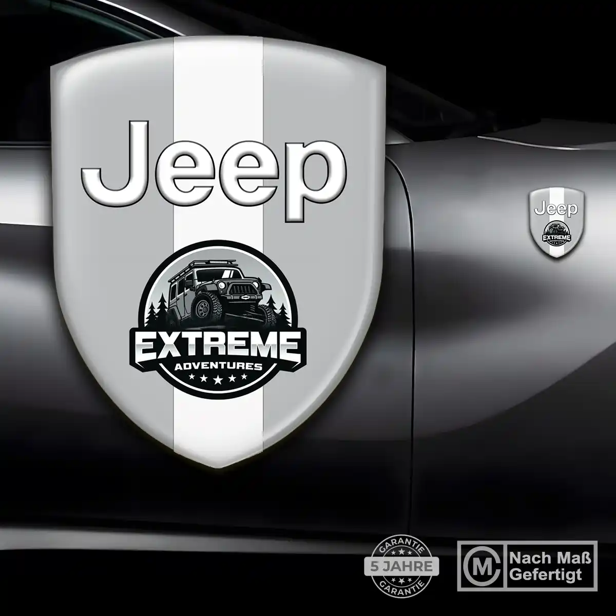 Jeep Embleme Silikon Aufkleber Tuningfahrzeug