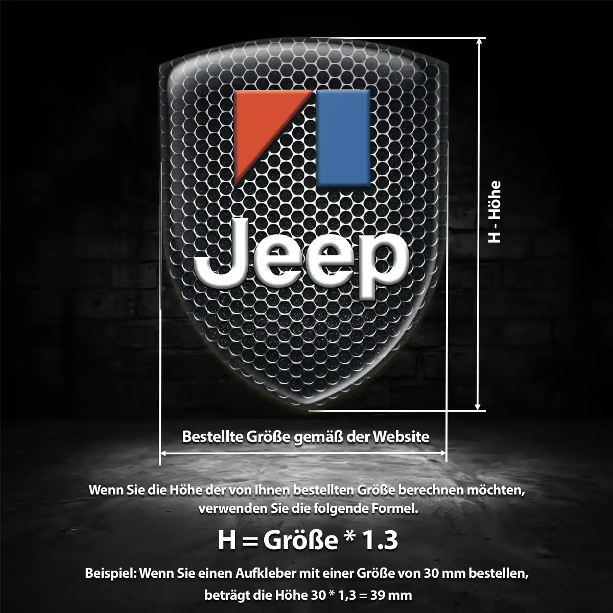 Jeep Silikon Aufkleber Ausdrucksstarkes Design