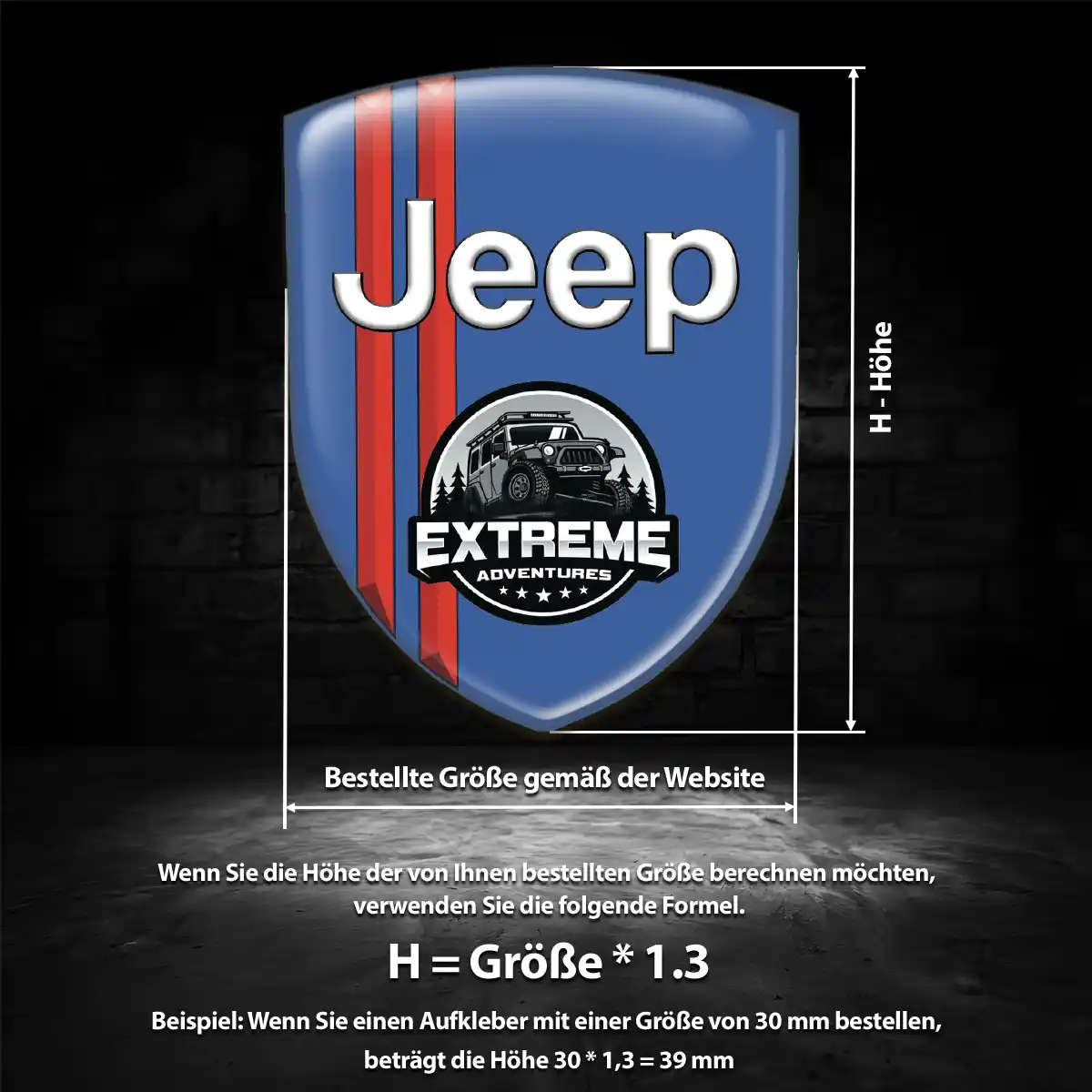 Jeep Silikon Aufkleber Edles Design