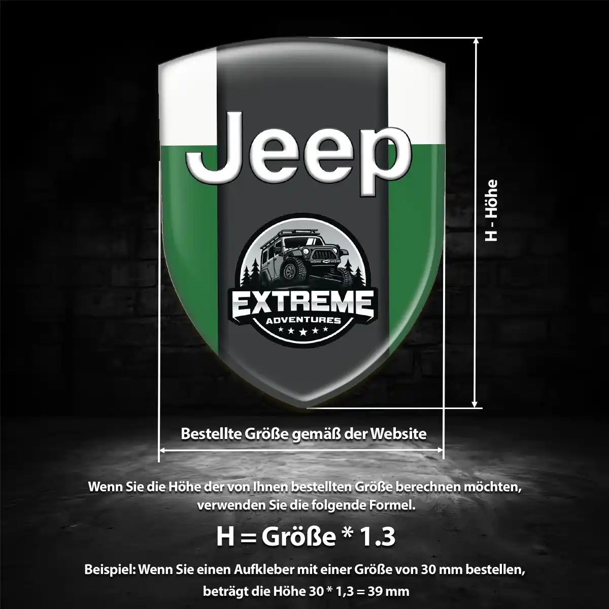 Jeep Silikon Aufkleber Embleme Ausdrucksstarkes Design