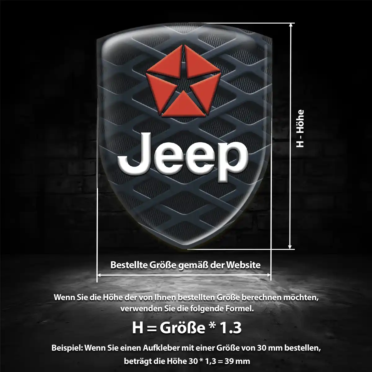 Jeep Silikon Aufkleber Embleme Erstklassige Qualität