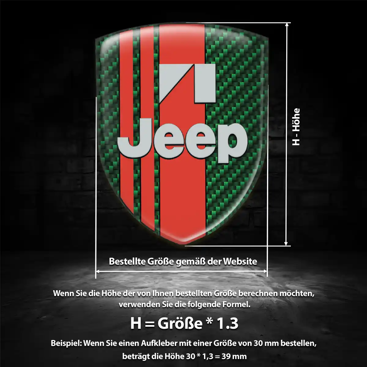 Jeep Silikon Aufkleber Embleme Tuningfahrzeug