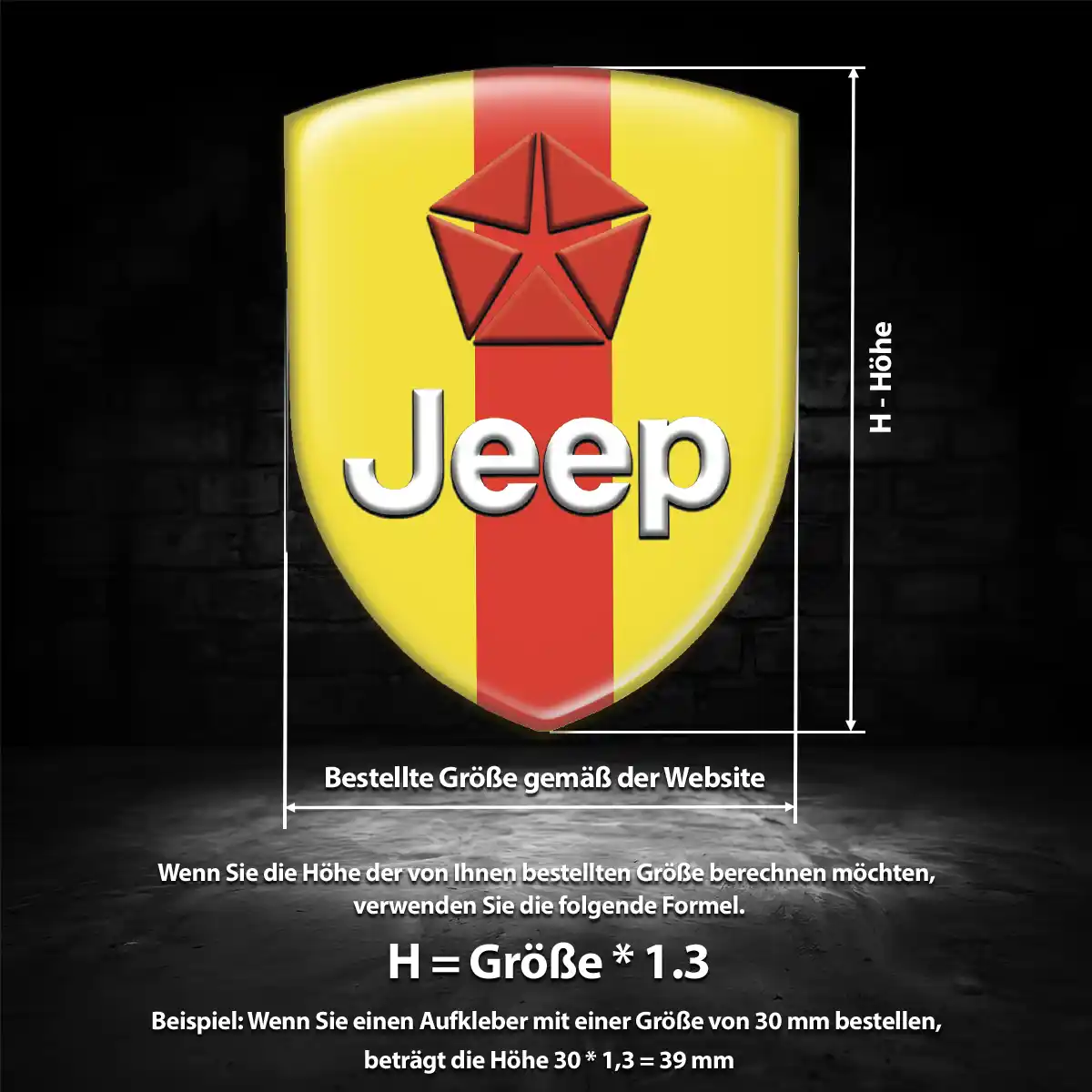 Jeep Silikon Aufkleber Erstklassige Qualität