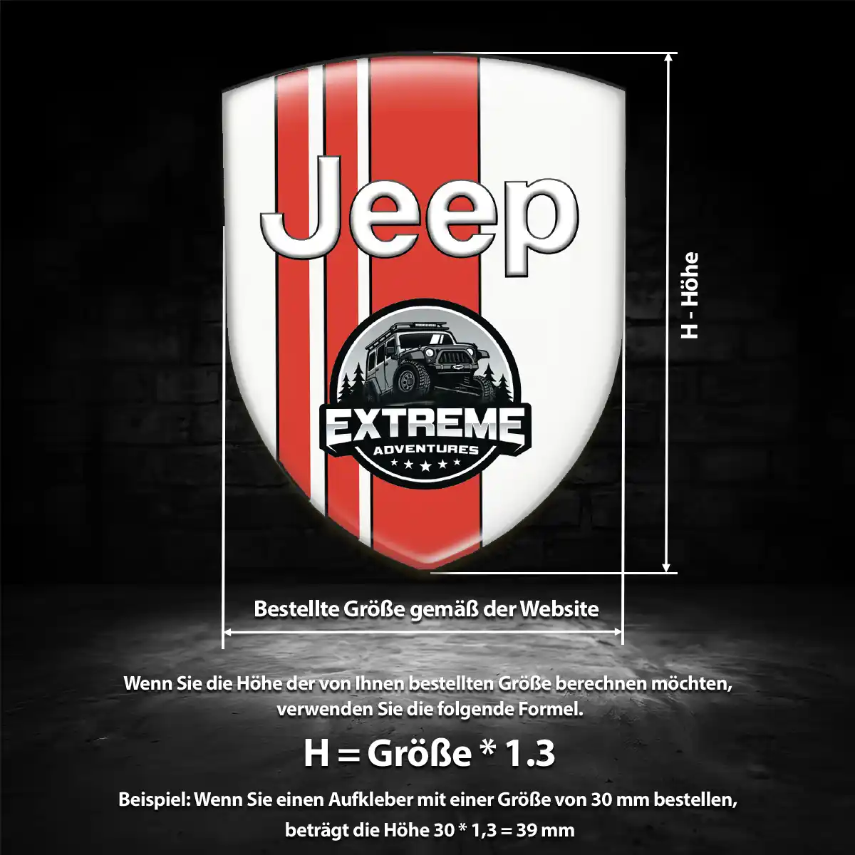 Jeep Silikon Aufkleber Exterieurdesign