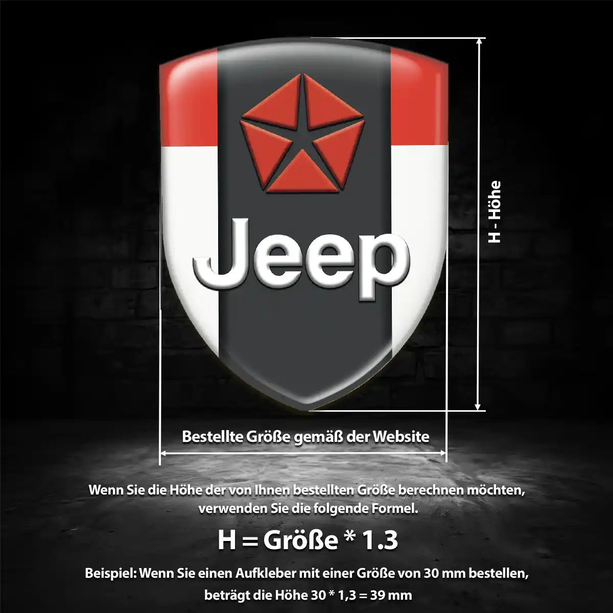 Jeep Silikon Aufkleber Hohe Qualität