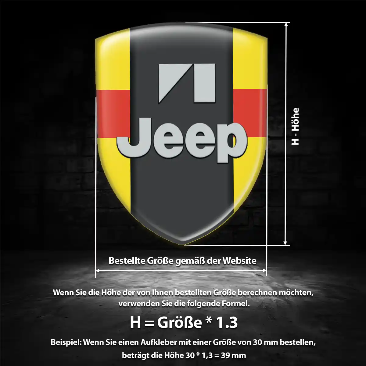 Jeep Silikon Aufkleber Interieurdesign
