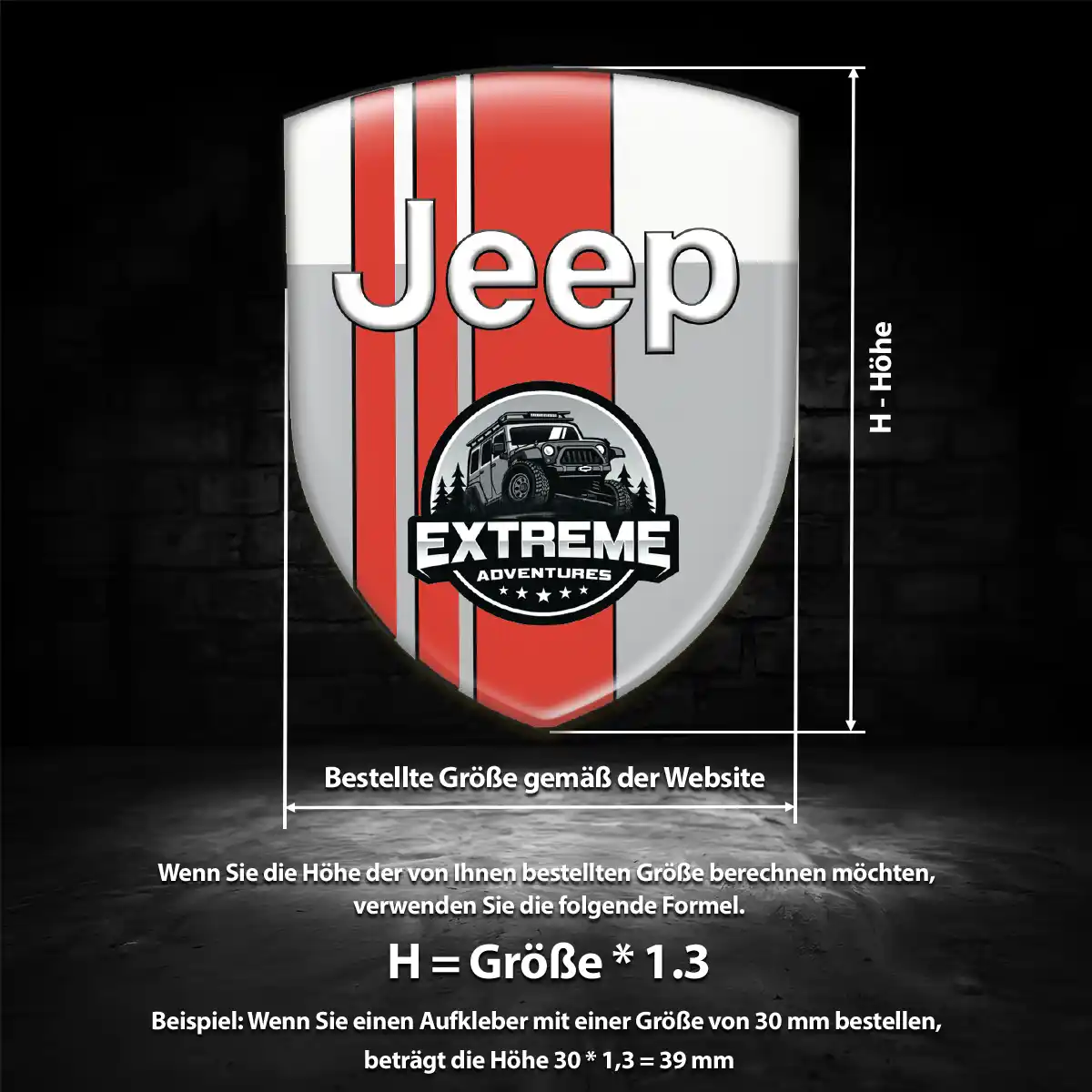 Jeep Silikon Aufkleber Limitierte Auflage