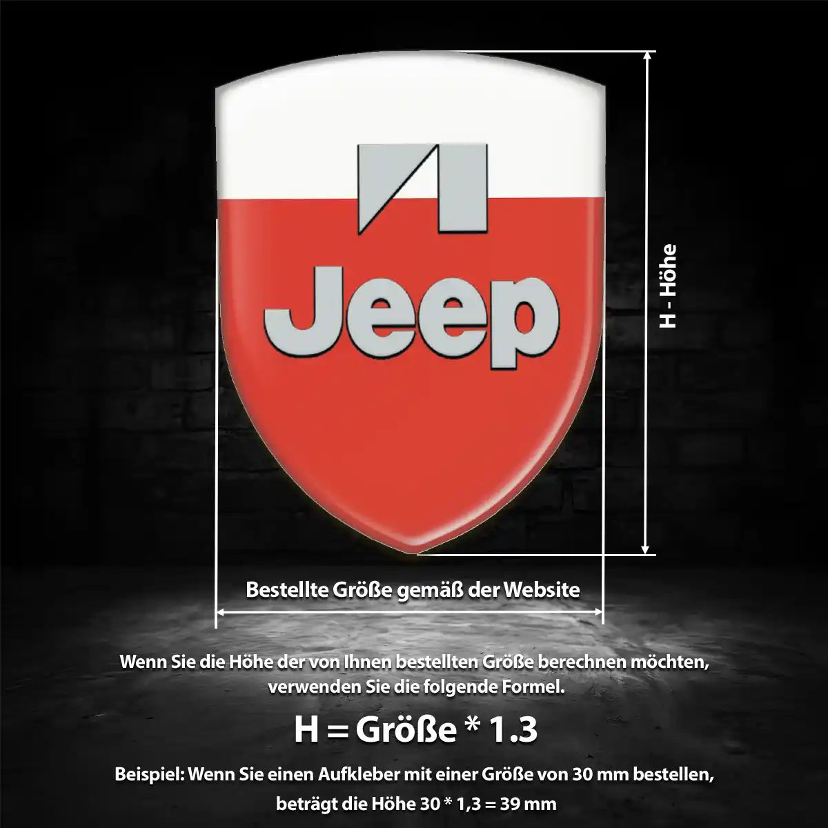 Jeep Silikon Aufkleber Markenedition
