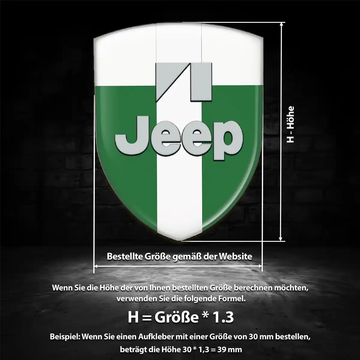 Jeep Silikon Aufkleber Premiumqualität
