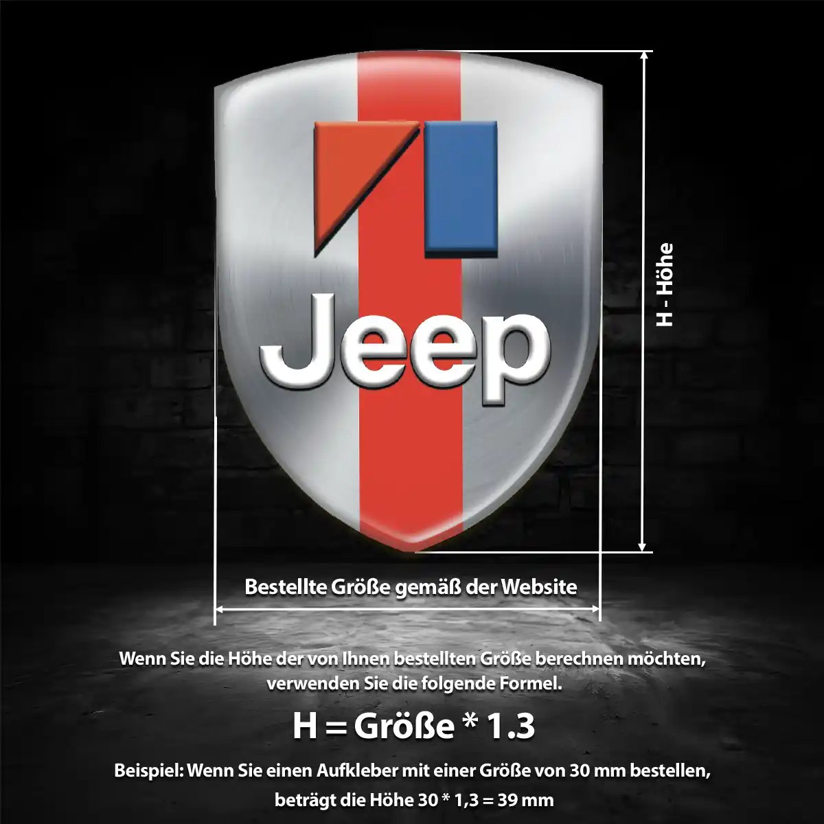 Jeep Silikon Aufkleber Stilvolles Design