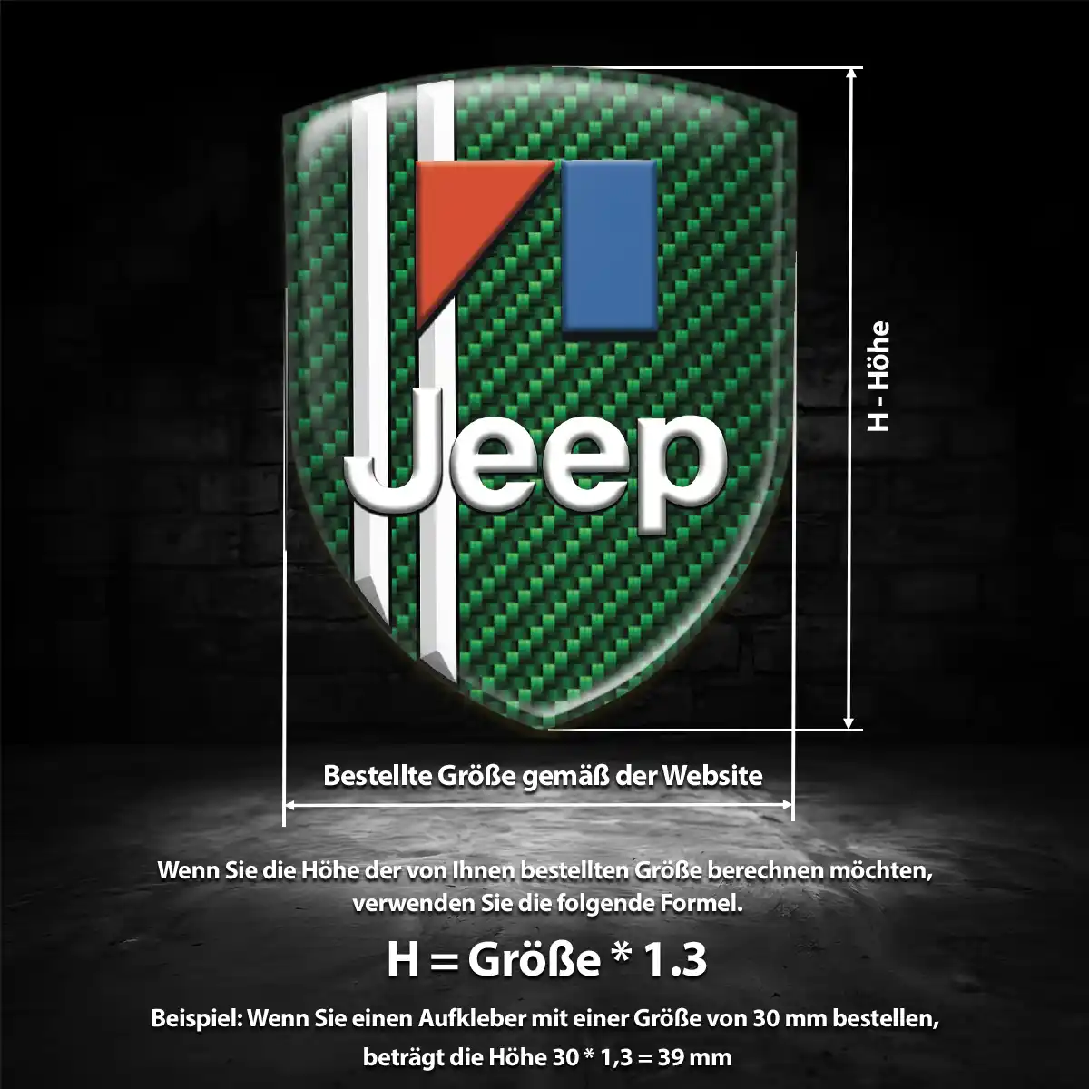 Jeep Silikon Aufkleber Wappen Ausdrucksstarkes Design
