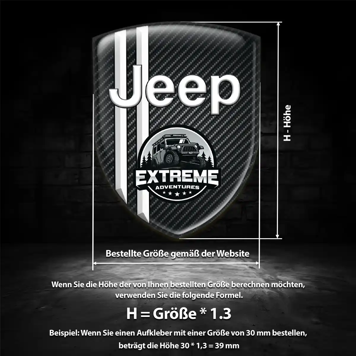 Jeep Silikon Aufkleber Wappen Auto Edles Design