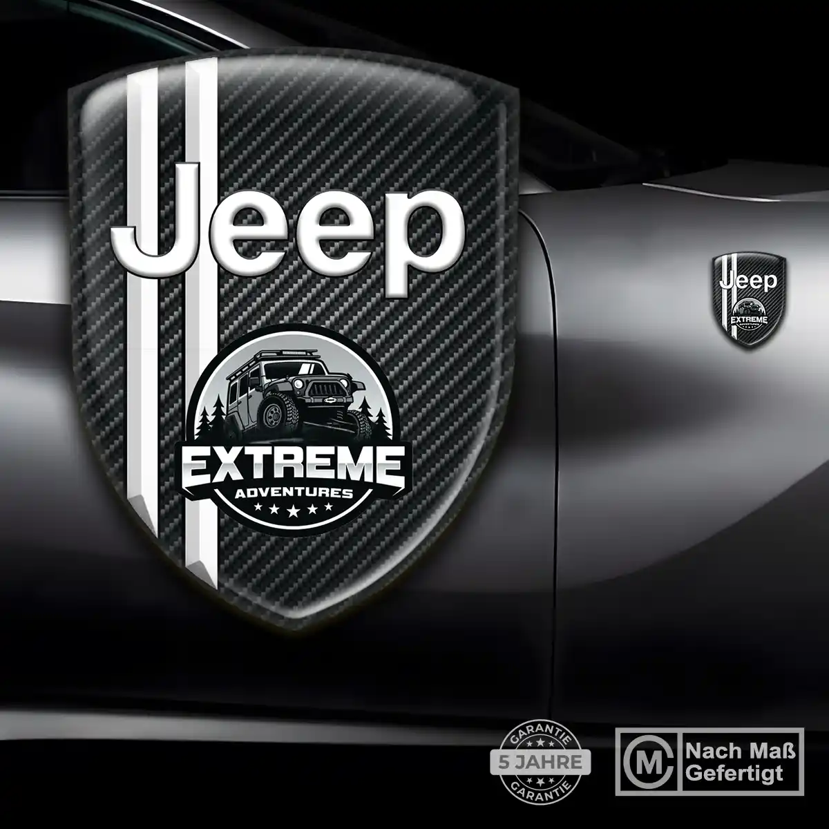 Jeep Silikon Aufkleber Wappen Auto Edles Design