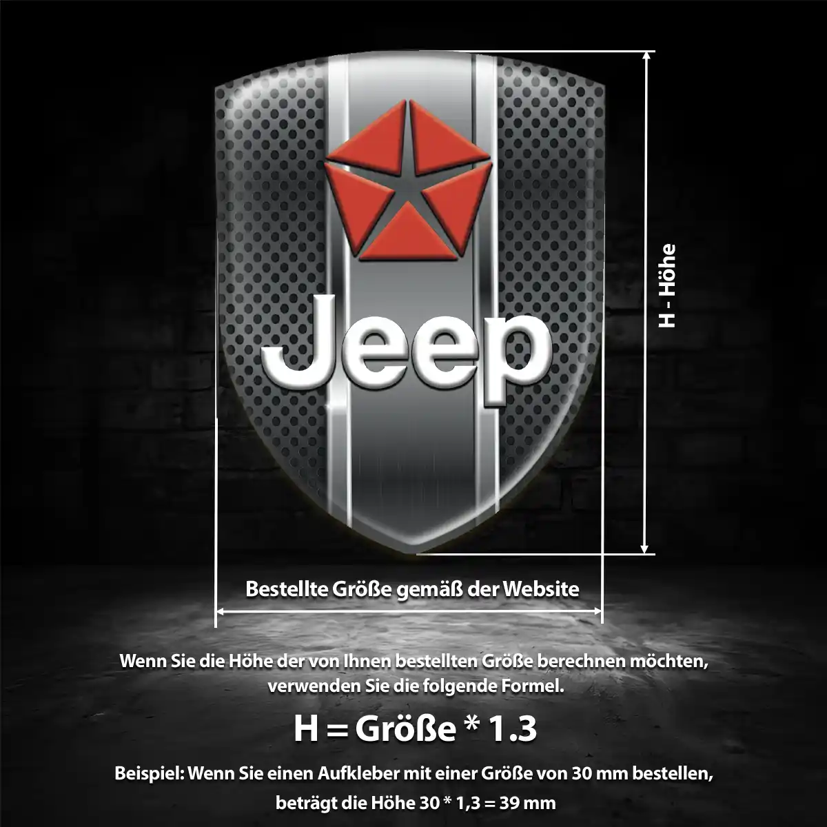 Jeep Silikon Aufkleber Wappen Auto Elegantes Design