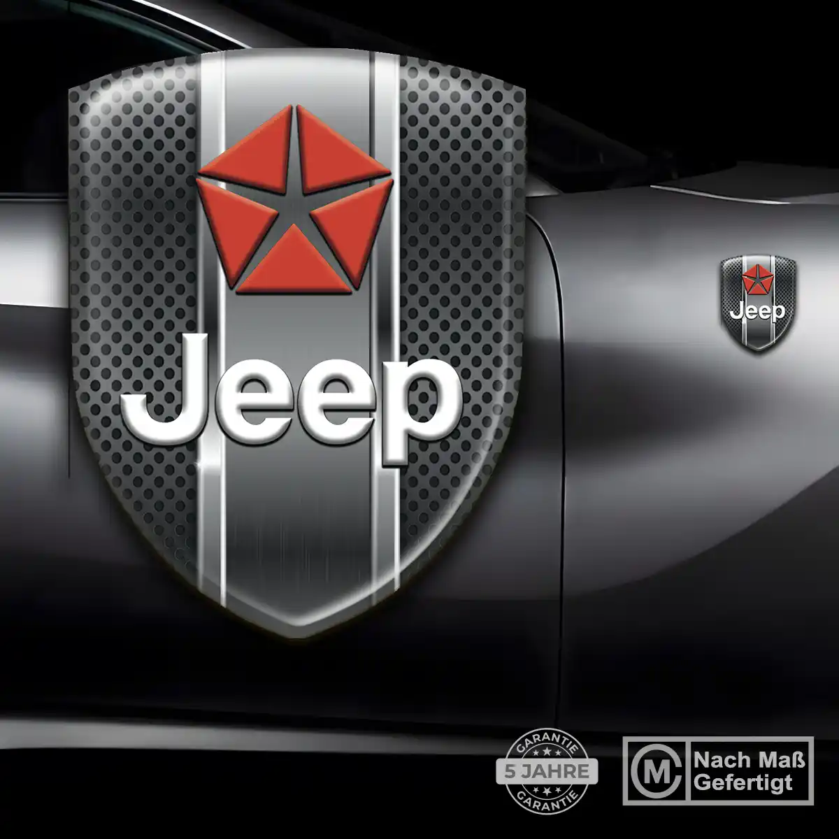 Jeep Silikon Aufkleber Wappen Auto Elegantes Design